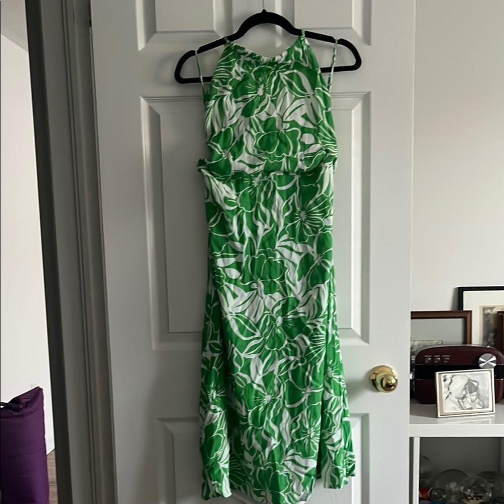 Faithfull the Brand Green Halter Sundress with tie back brand new with tags